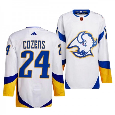 Buffalo Sabres Dresy Dylan Cozens 24 Adidas 2022-23 Bílý Reverse Retro 2.0 Authentic - Pánské